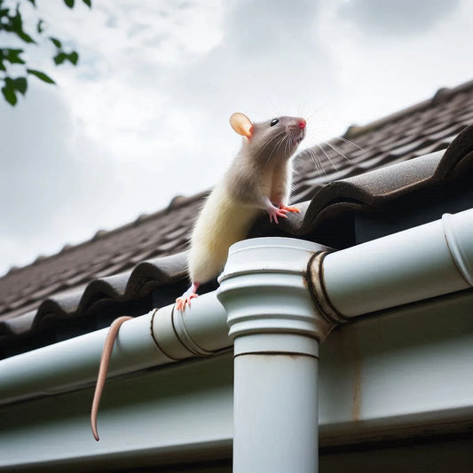 rats climb up drainpipes