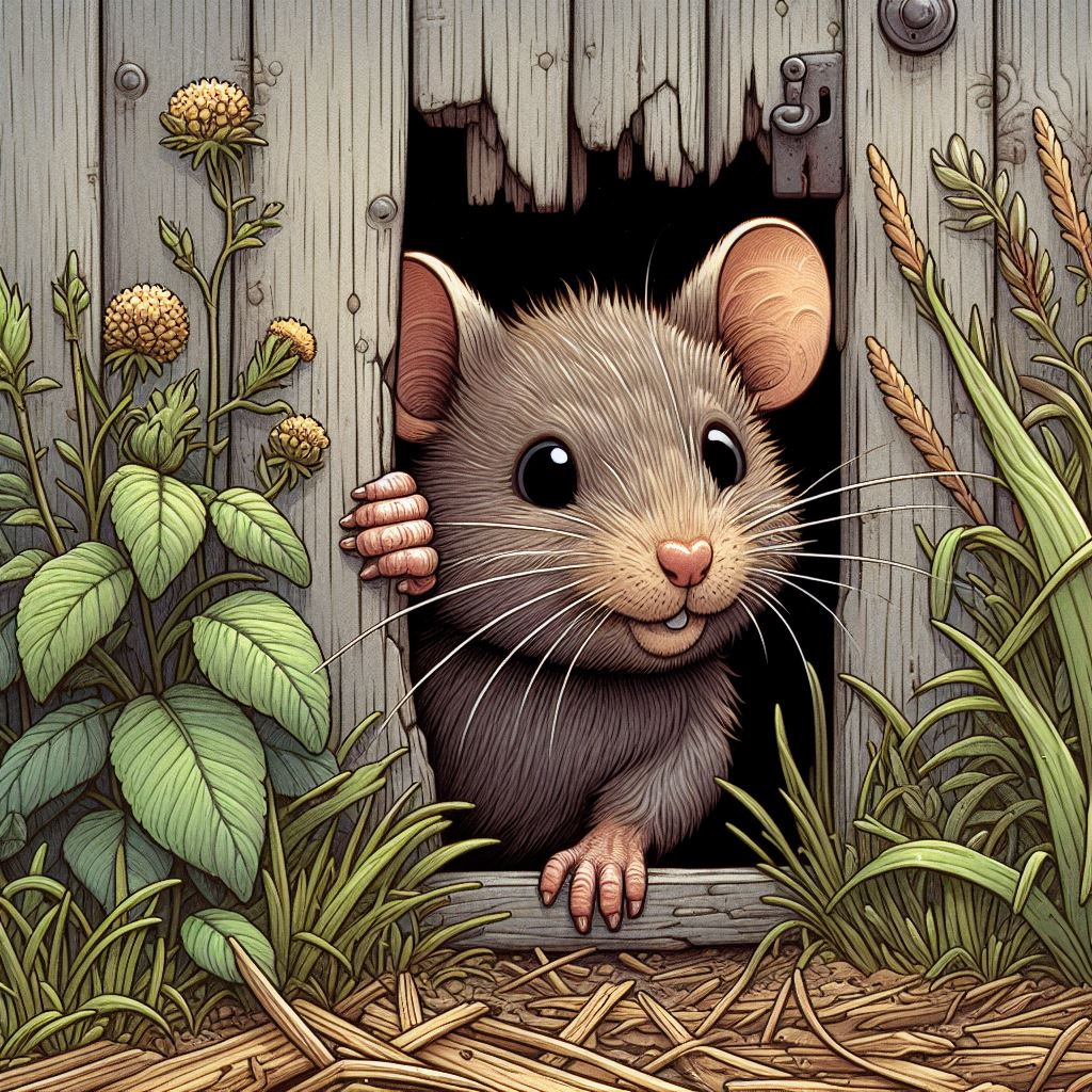 signs of a rat nest in a garden shed